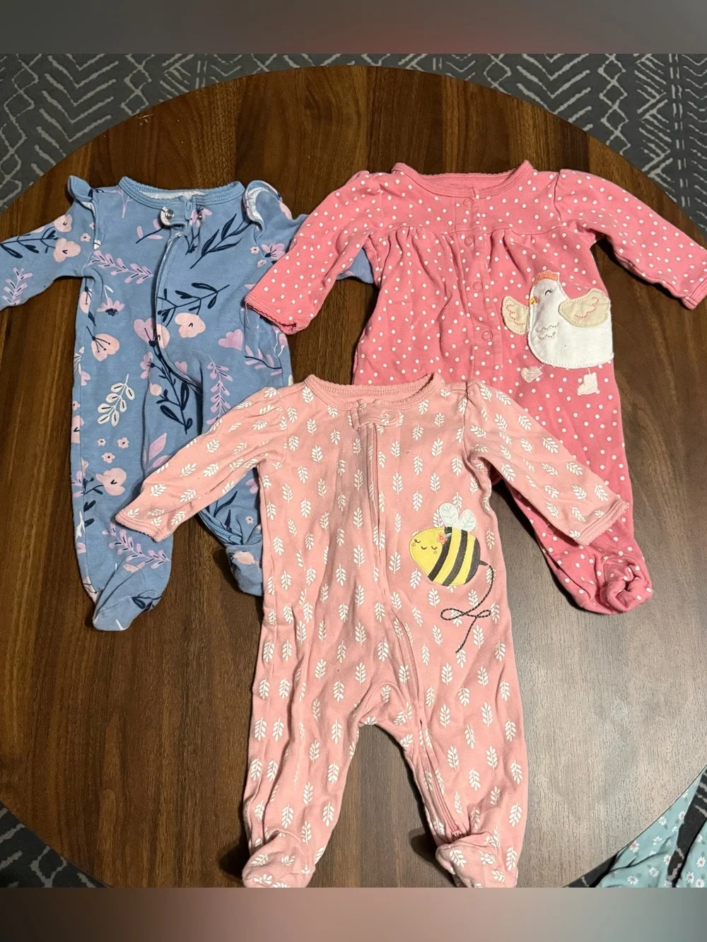 Baby girl sleeper bundle